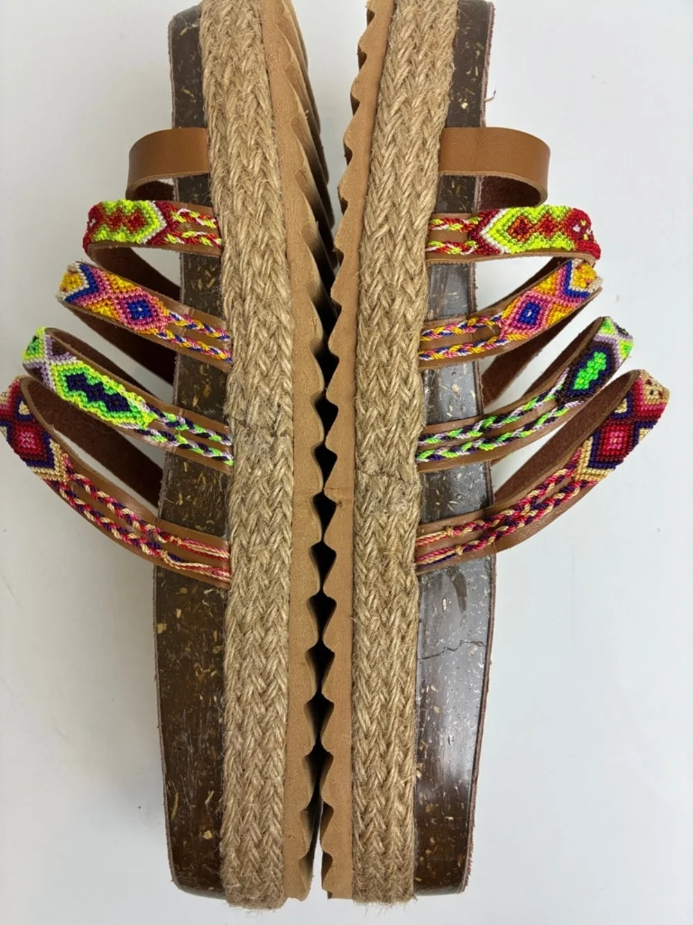 🇲🇽Authentic Leather Mexican Huarache Sandal🇲🇽 Handmade Artsan Mex 26 US 9.5-10
